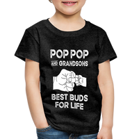 Pop Pop and Grandsons Best Buds for Life Toddler Premium T-Shirt - charcoal grey