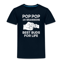 Pop Pop and Grandsons Best Buds for Life Toddler Premium T-Shirt - deep navy