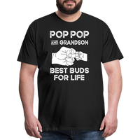 Pop Pop and Grandson Best Buds for Life Men's Premium T-Shirt - black