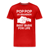 Pop Pop and Grandson Best Buds for Life Men's Premium T-Shirt - red