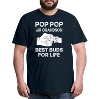 Pop Pop and Grandson Best Buds for Life Men's Premium T-Shirt - deep navy