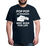 Pop Pop and Grandson Best Buds for Life Men's Premium T-Shirt - deep navy