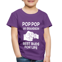 Pop Pop and Grandson Best Buds for Life Toddler Premium T-Shirt - purple