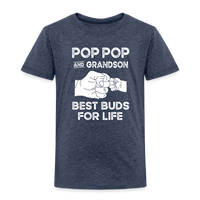 Pop Pop and Grandson Best Buds for Life Toddler Premium T-Shirt - heather blue