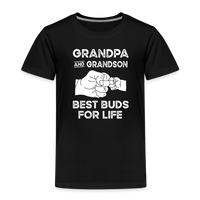 Grandpa and Grandson Best Buds for Life Toddler Premium T-Shirt - black