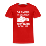 Grandpa and Grandson Best Buds for Life Toddler Premium T-Shirt - red