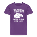 Grandpa and Grandson Best Buds for Life Toddler Premium T-Shirt - purple