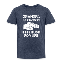 Grandpa and Grandson Best Buds for Life Toddler Premium T-Shirt - heather blue