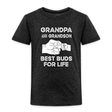 Grandpa and Grandson Best Buds for Life Toddler Premium T-Shirt - charcoal grey