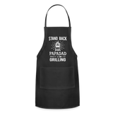 Stand Back Papadad Is Grilling Adjustable Apron - black