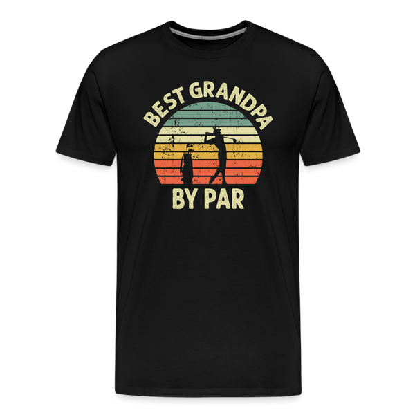 Best Grandpa By Par Men's Premium T-Shirt - black