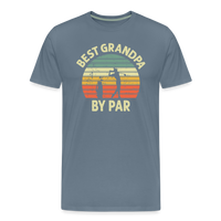 Best Grandpa By Par Men's Premium T-Shirt - steel blue
