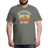 Best Grandpa By Par Men's Premium T-Shirt - asphalt gray