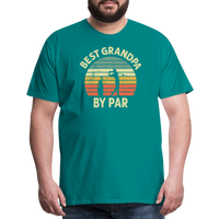 Best Grandpa By Par Men's Premium T-Shirt - teal