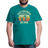 Best Grandpa By Par Men's Premium T-Shirt - teal