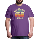 Best Grandpa By Par Men's Premium T-Shirt - purple