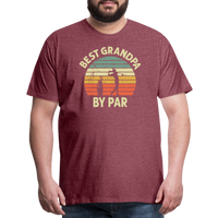Best Grandpa By Par Men's Premium T-Shirt - heather burgundy
