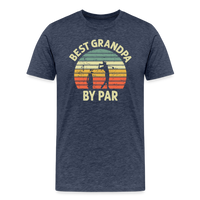 Best Grandpa By Par Men's Premium T-Shirt - heather blue