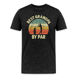 Best Grandpa By Par Men's Premium T-Shirt - charcoal grey