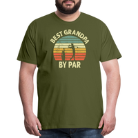 Best Grandpa By Par Men's Premium T-Shirt - olive green