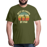 Best Grandpa By Par Men's Premium T-Shirt - olive green