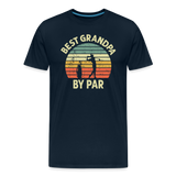 Best Grandpa By Par Men's Premium T-Shirt - deep navy