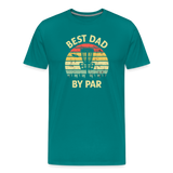 Best Dad By Par Disc Golf Men's Premium T-Shirt - teal