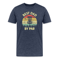 Best Dad By Par Disc Golf Men's Premium T-Shirt - heather blue