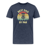 Best Dad By Par Disc Golf Men's Premium T-Shirt - heather blue
