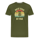 Best Dad By Par Disc Golf Men's Premium T-Shirt - olive green