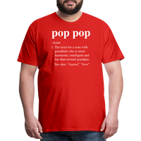 Pop Pop Definition Men's Premium T-Shirt - red
