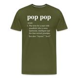 Pop Pop Definition Men's Premium T-Shirt - olive green