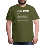 Pop Pop Definition Men's Premium T-Shirt - olive green