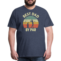Best Dad By Par Men's Premium T-Shirt - heather blue