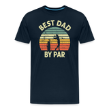 Best Dad By Par Men's Premium T-Shirt - deep navy