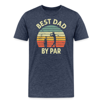 Best Dad By Par Men's Premium T-Shirt - heather blue