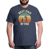 Best Dad By Par Men's Premium T-Shirt - heather blue