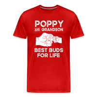 Poppy and Grandson Best Buds for Life Men's Premium T-Shirt - red