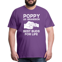 Poppy and Grandson Best Buds for Life Men's Premium T-Shirt - purple