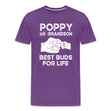 Poppy and Grandson Best Buds for Life Men's Premium T-Shirt - purple