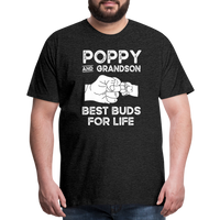 Poppy and Grandson Best Buds for Life Men's Premium T-Shirt - charcoal grey