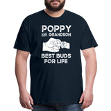 Poppy and Grandson Best Buds for Life Men's Premium T-Shirt - deep navy