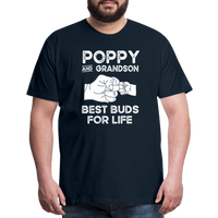 Poppy and Grandson Best Buds for Life Men's Premium T-Shirt - deep navy