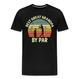 Best Great Grandpa By Par Men's Premium T-Shirt - black