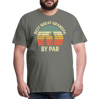 Best Great Grandpa By Par Men's Premium T-Shirt - asphalt gray