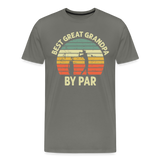 Best Great Grandpa By Par Men's Premium T-Shirt - asphalt gray
