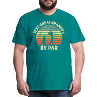 Best Great Grandpa By Par Men's Premium T-Shirt - teal