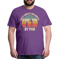 Best Great Grandpa By Par Men's Premium T-Shirt - purple