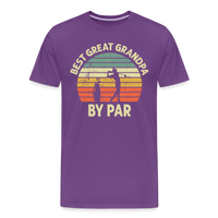 Best Great Grandpa By Par Men's Premium T-Shirt - purple