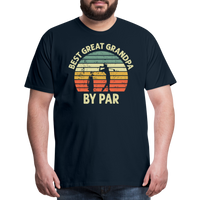 Best Great Grandpa By Par Men's Premium T-Shirt - deep navy